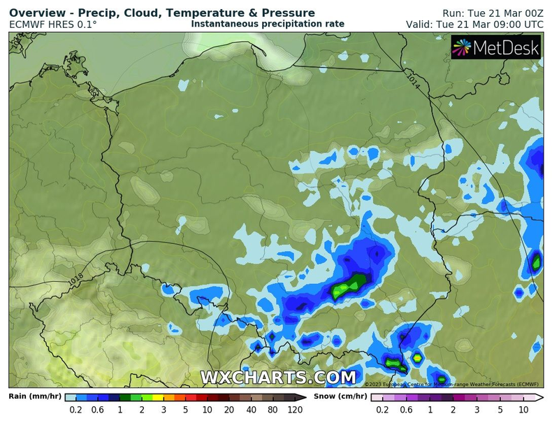 Wtorek przyniesie chwile ze słońcem, ale także opady