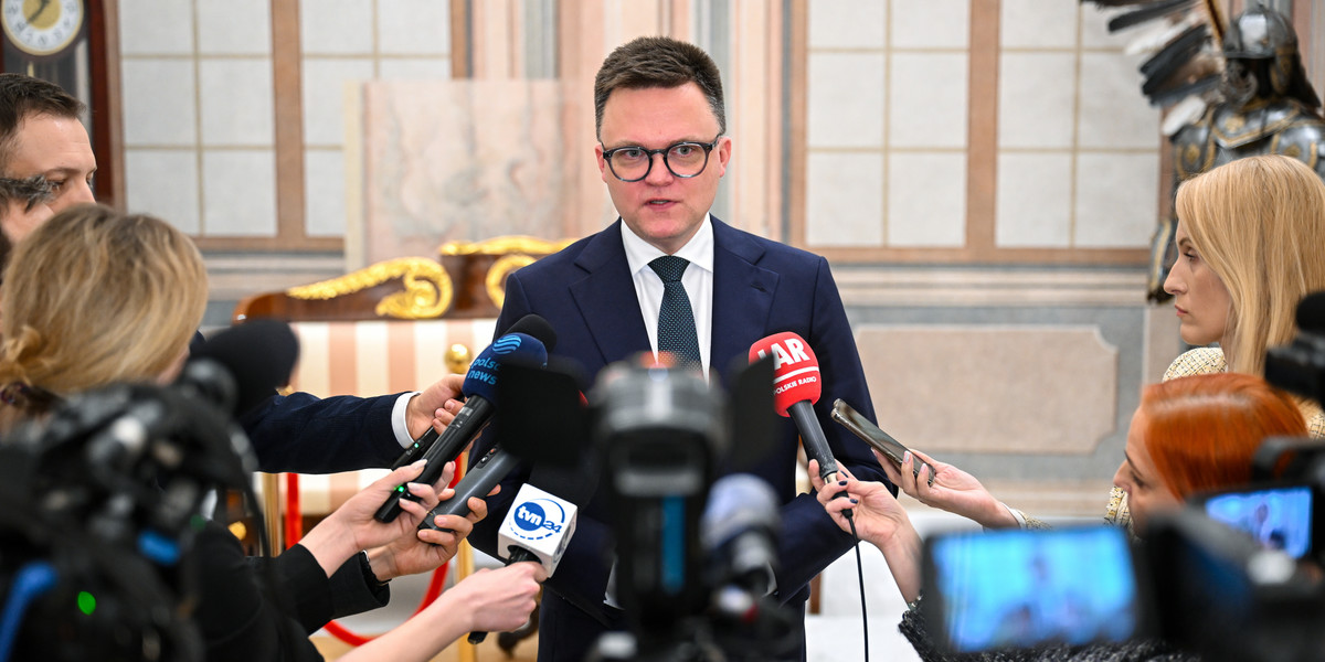 Szymon Hołownia powiedział, że uchwały w sprawie Trybunału Konstytucyjnego nie są przewidziane na najbliższe posiedzenie Sejmu
