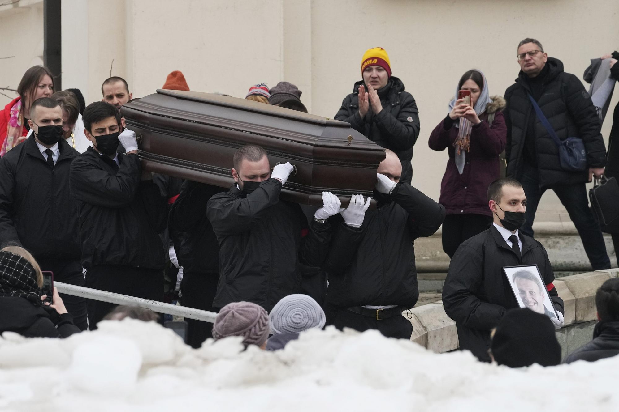 Pohreb ruského opozičného politika Alexeja Navaľného.