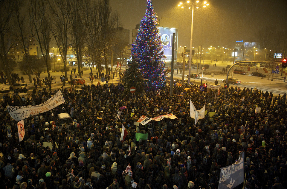 Protest przeciwko ACTA w Gdyni