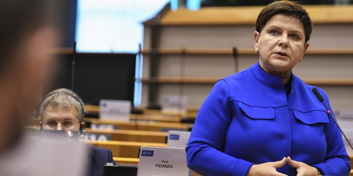 Beata Szydło w Parlamencie Europejskim