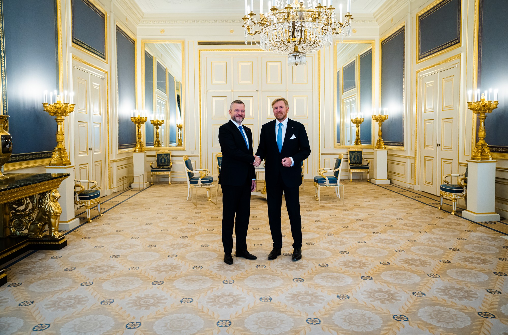 Prezident SR Peter Pellegrini a holandský kráľ Viliam-Alexander.