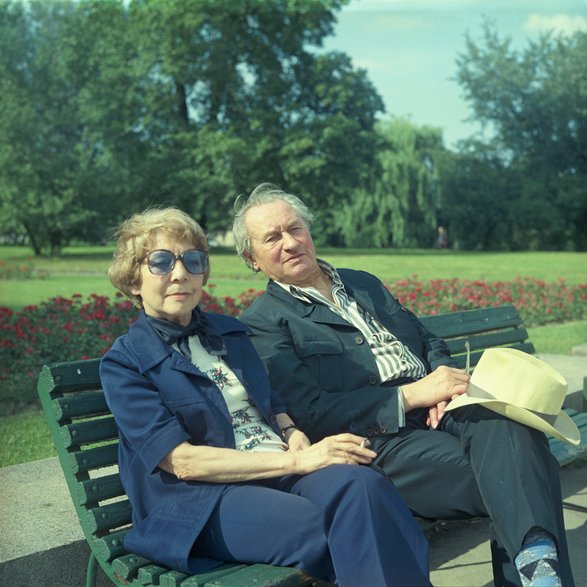 Barbara Ludwiżanka i Władysław Hańcza w Warszawie, lipiec 1977 r.