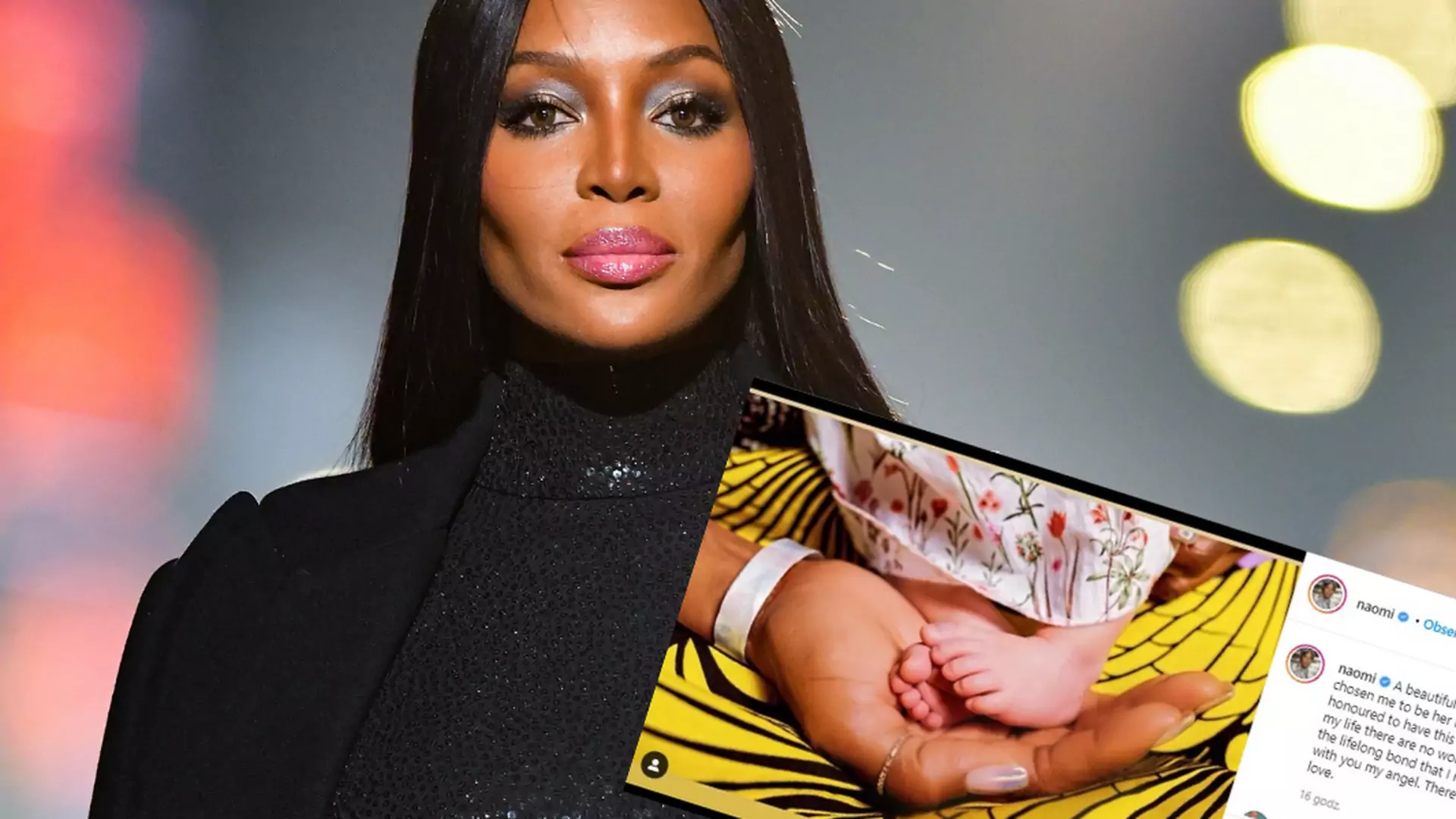 50-letnia Naomi Campbell została mamą. Wzruszający wpis supermodelki