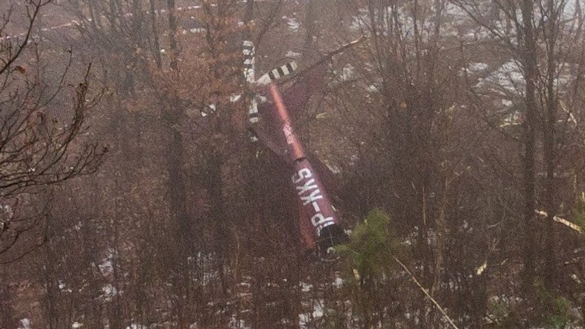 W Studzienicach k/Pszczyny rozbił się prywatny helikopter. Nie żyją dwie osoby