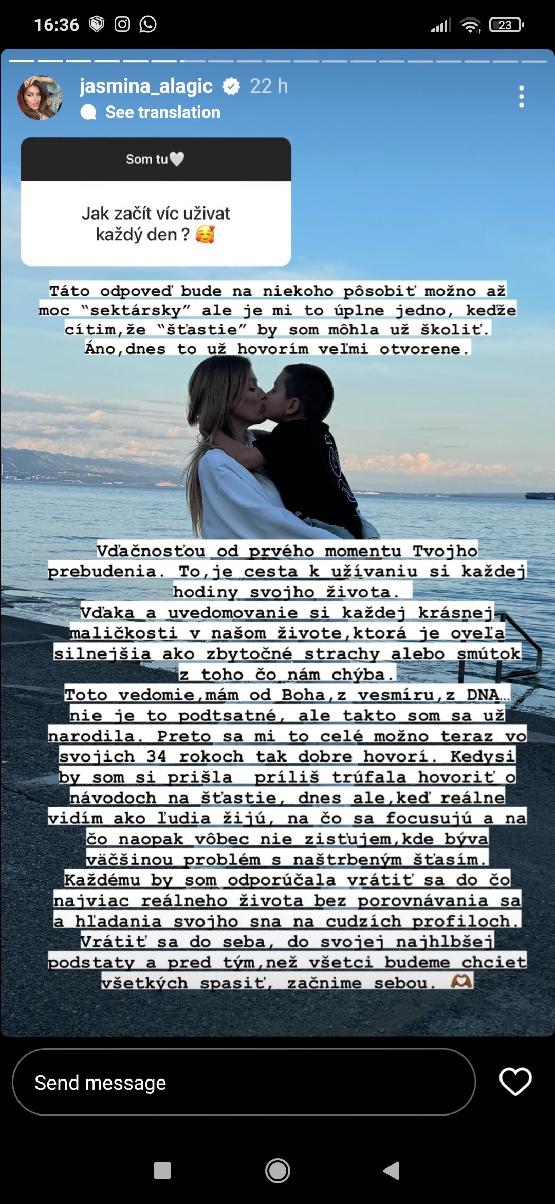 Jamsina Alagič odpovedala na otázky fanúšikov.