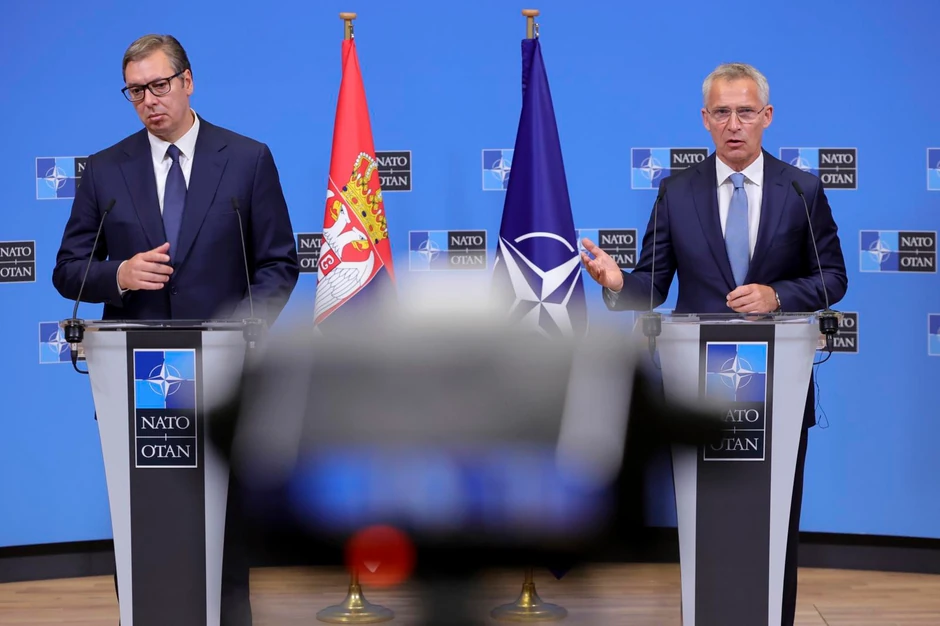 Aleksandar Vučić i Jens Stoltenberg