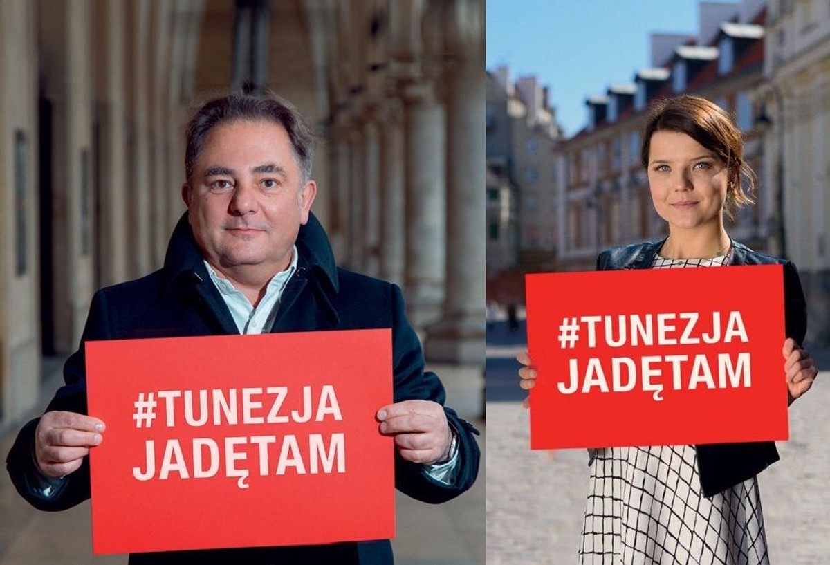 Robert Makłowicz i Joanna Jabłczyńska w kampanii #TunezjaJadęTam