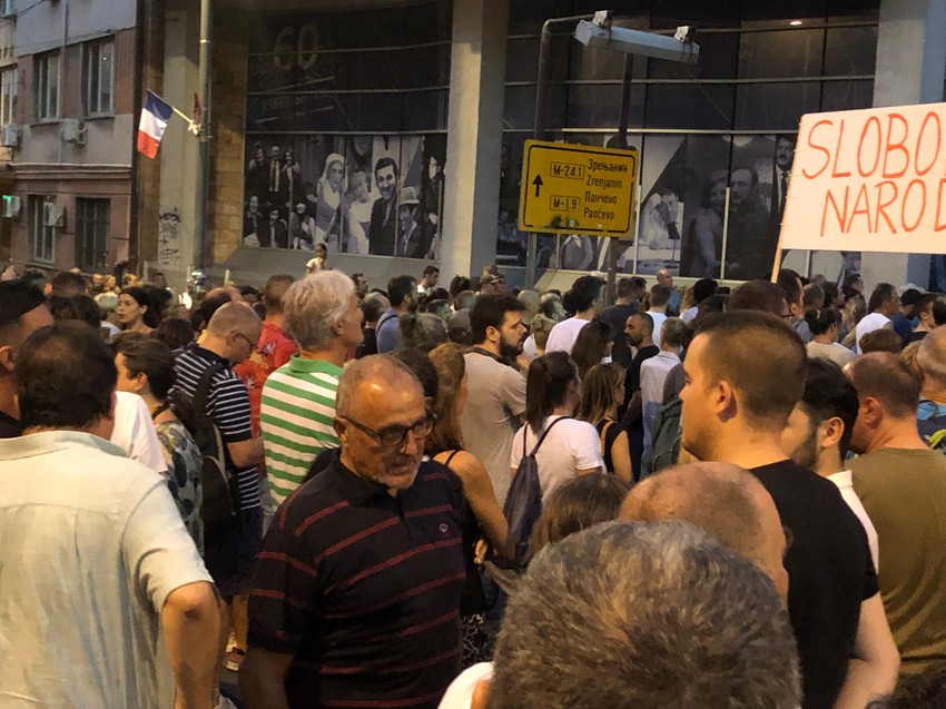 Zoran Živković na protestu "Eko straže"