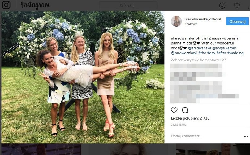 Agnieszka Radwańska z siostrą Ulą oraz Angelique Kerber i Caroline Wozniacki