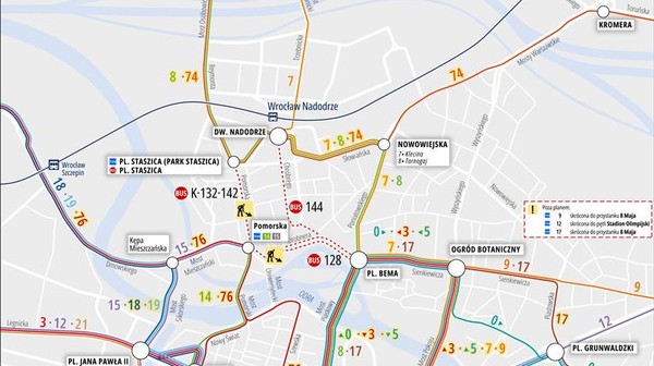 W sobotę, 26 września rusza remont zabruku na torowisku na Pomorskiej. W związku z pracami tramwaje nie będą kursowały tą ulicą i pojadą objazdami.