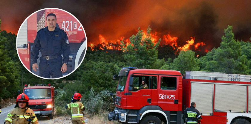 Dramatyczna relacja polskiego strażaka w Grecji. "Zerwał się silny wiatr, co będzie dalej - ciężko powiedzieć"