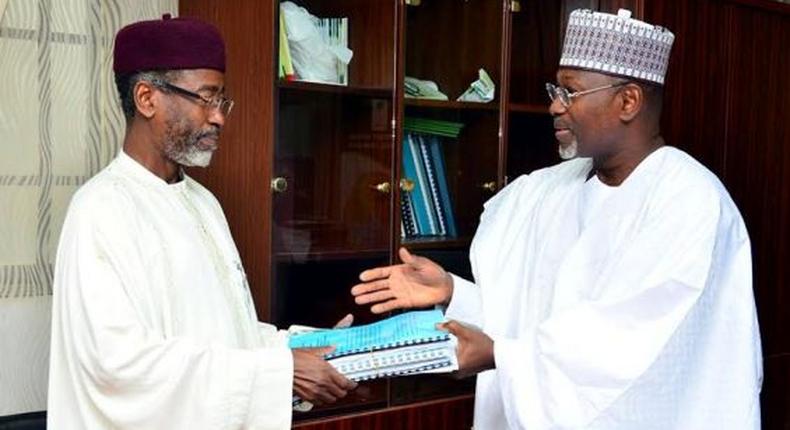 Former INEC Chairman, Attahiru Jega hands over on June 30, 2015