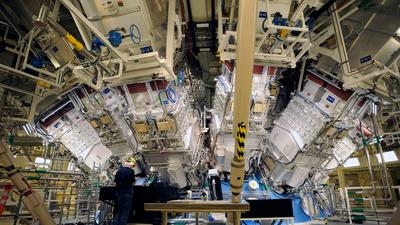 Engineers work at the National Ignition Facility in California's Lawrence Livermore Laboratory.David Butow / Contributor