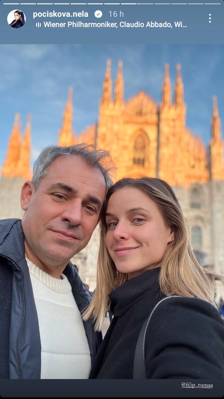Slovenskí herci Nela Pocisková a Filip Tůma