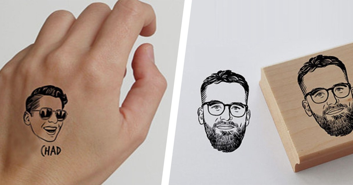 This Etsy Artist Makes Custom Temporary Tattoos of People's Faces