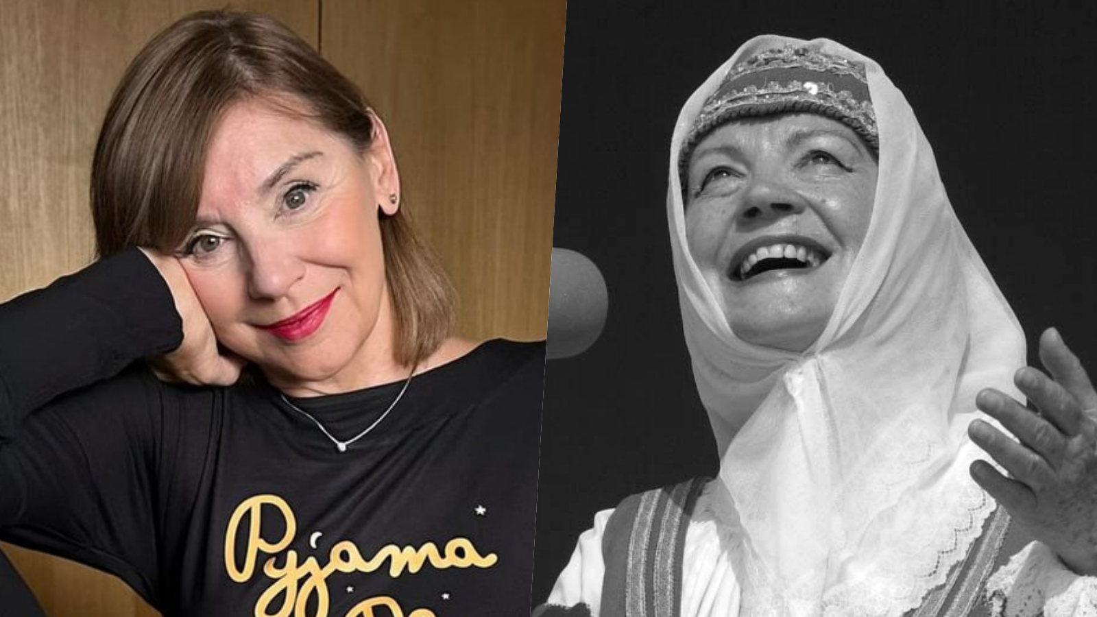 Niekdajšia televízna hlásateľka Alena Heribanová a speváčka ľudových piesní, dlhoročná rozhlasová redaktorka a etnografka Darina Laščiaková. 