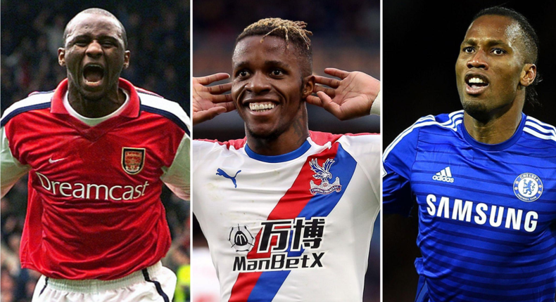 Patrick Vieira and Didier Drogba are both Premier League Hall of Famers while Wilfred Zaha is hoping to follow in their footsteps