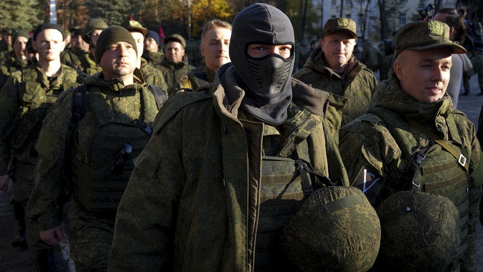 Obywatele rosyjscy powołani do wojska w ramach częściowej mobilizacji, 10 października 2022 r.