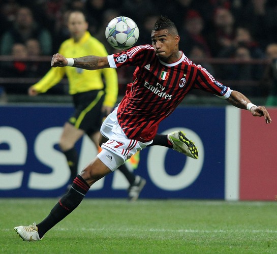 Kevin-Prince Boateng w meczu AC Milan - FC Barcelona z 23.11.2011