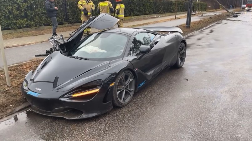 McLaren 720S rozbity w Otwocku