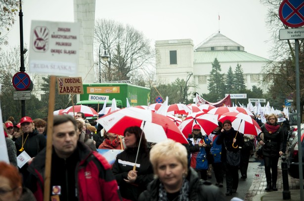 Manifestacja nauczycieli w Warszawie w 2013 roku