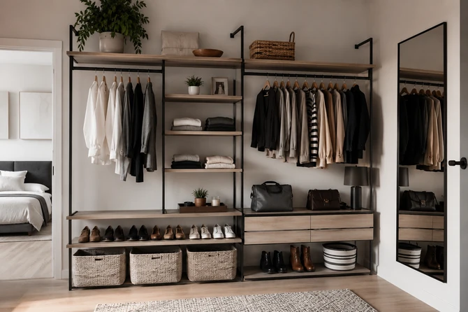 Otvoreni sistemi za odlaganje garderobe postaju sve popularniji jer prostoru daju prozračniji i moderniji izgled