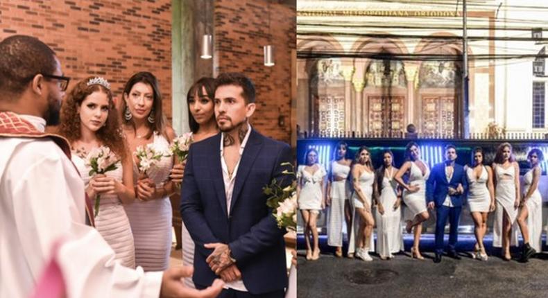 Catholic Church blesses marriage between man & 9 women to protest against monogamy
