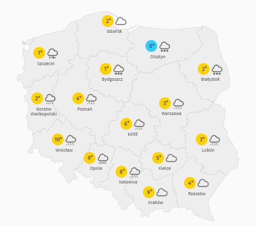 Prognoza pogody w środę, 3 lutego 2021 r.