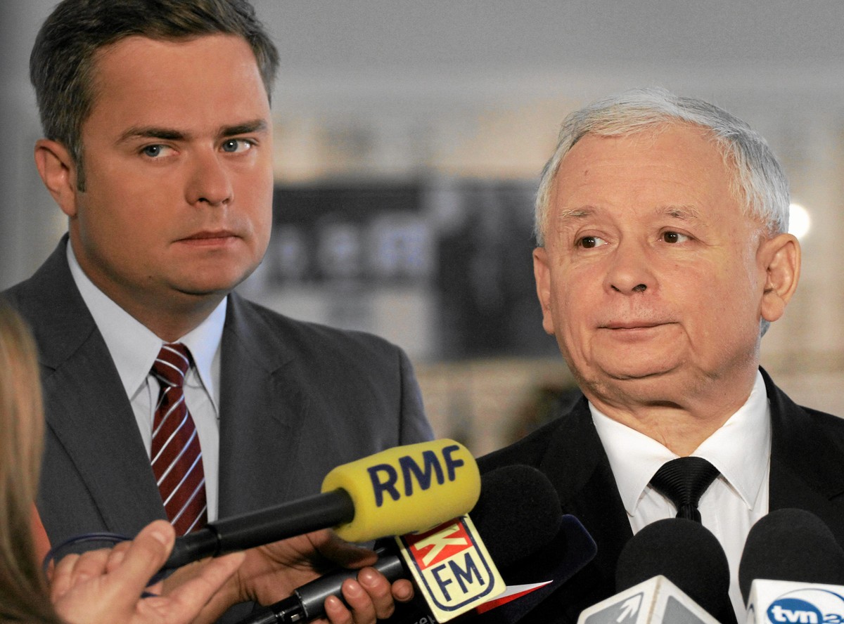 Adam Hofman i Jarosław Kaczyński
