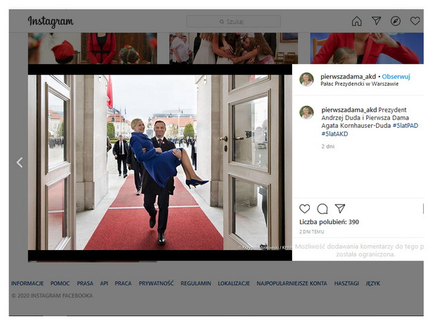 Profil radością płynący! Agata Duda ma oficjalne konto na Instagramie