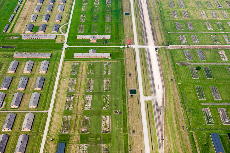 Oświęcim, Auschwitz - Birkenau z lotu ptaka