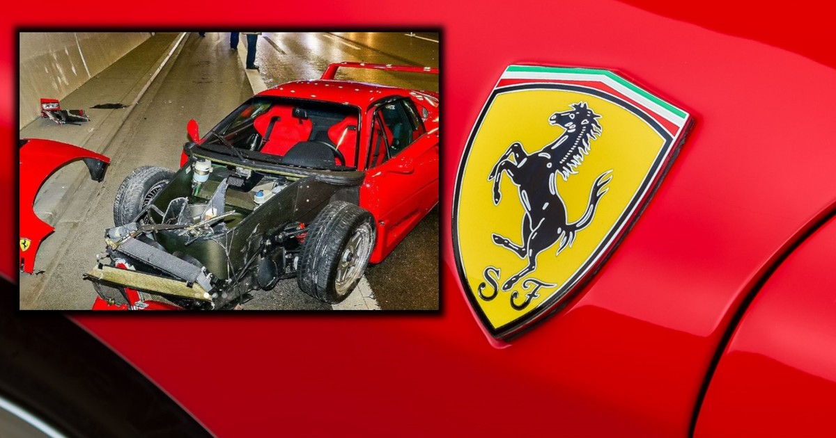 Wypadek sull'autostrada.  Cultoy Ferrari Rosepetti