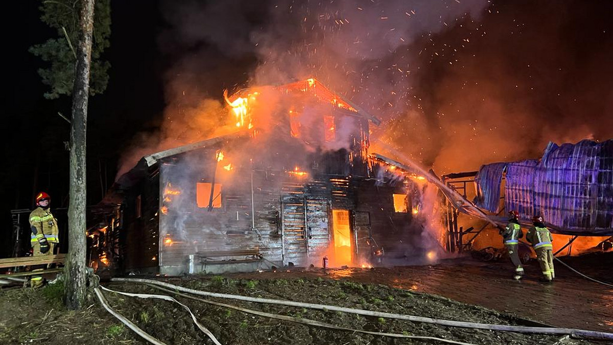 Pożar w stadninie koni w Warszawie