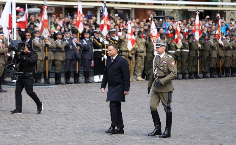 Andrzej Duda na placu Zamkowym