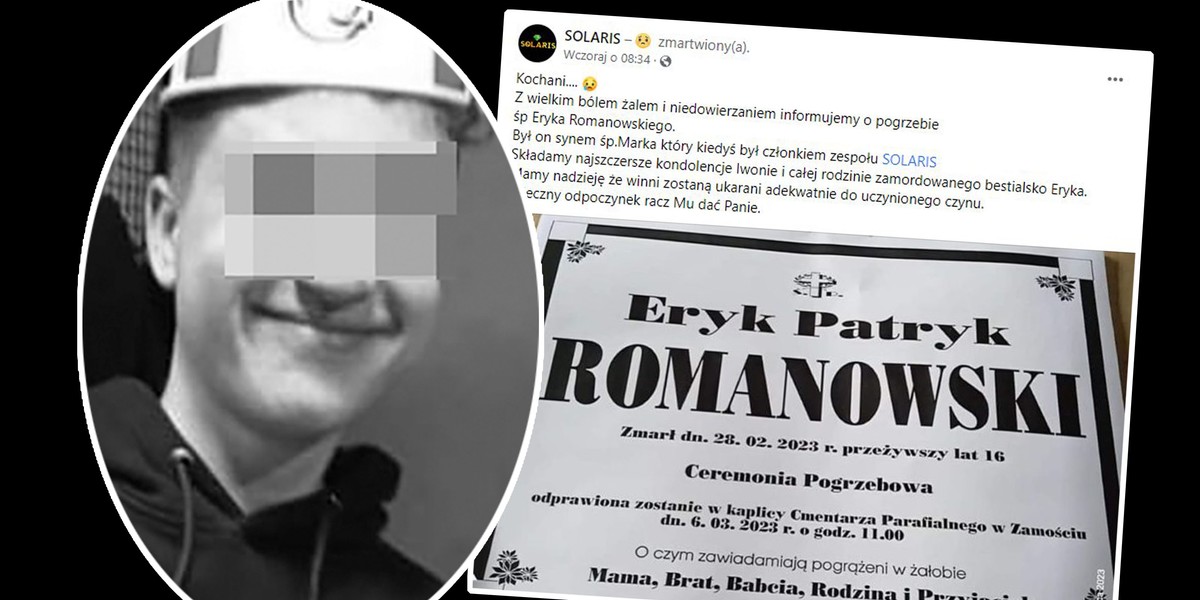 Eryk Romanowski został zamordowany w Zamościu. 