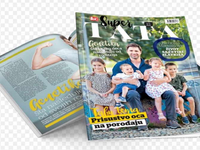 Sutra vas uz "Blic" čeka dodatak "Super tata" i sjajna priča o Nebojši Milovanoviću i njegovim mališanima. Saznajte kako je to biti otac četvoro mališana!