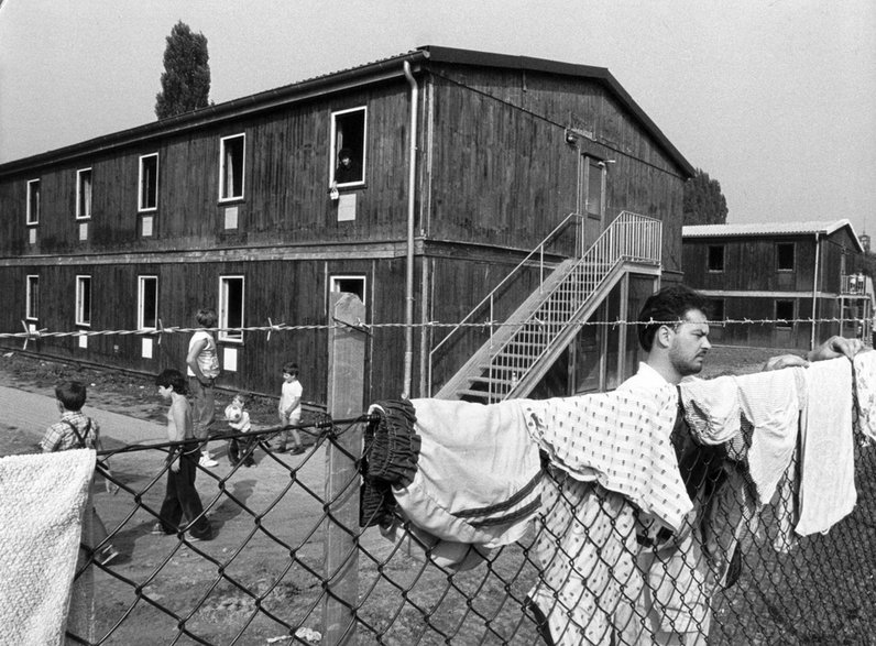 Obóz przejściowy na granicy we Friedlandzie, 27 września 1989 r.