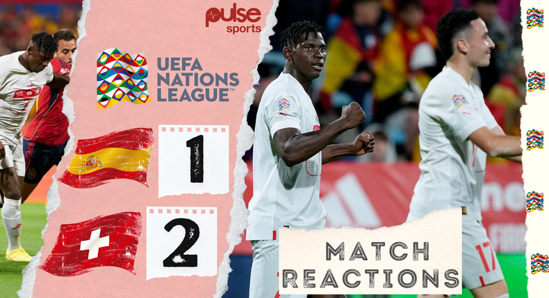 Social media reactions as Switzerland defeated Spain 2-1 in the UEFA Nations League on Saturday