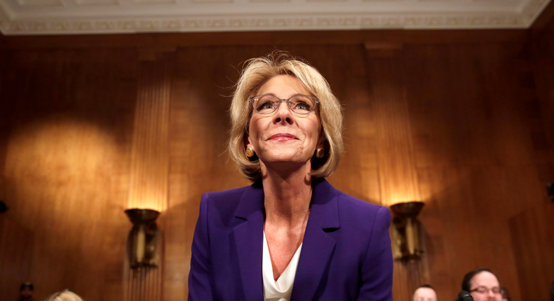 Betsy DeVos' confirmation was almost rejected by the Senate.