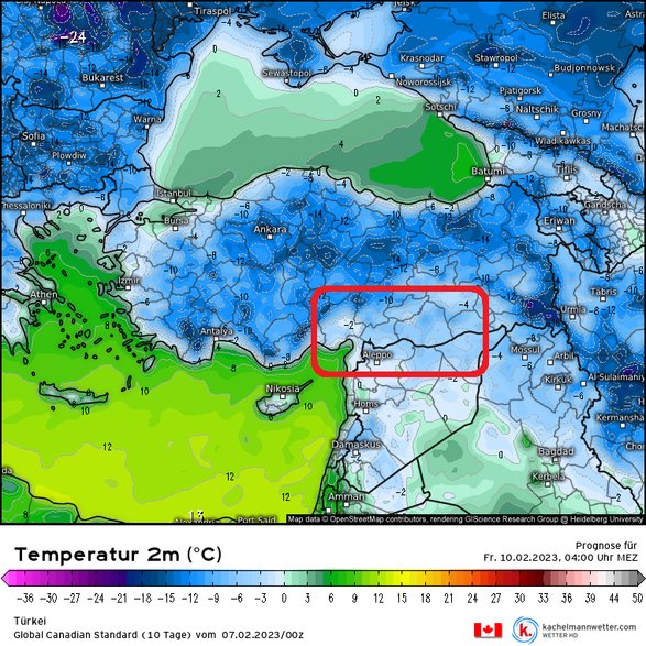 Temperatura na obszarze dotkniętym trzęsieniem będzie spadać mocno poniżej 0 st. C