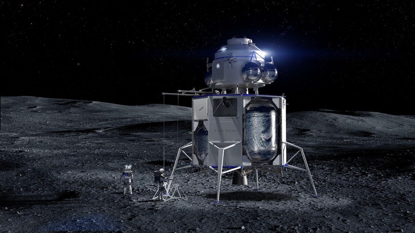 Ilustracija letelice Blu mun Blu oridižina Džefa Bezoa | Foto: Blue Origin