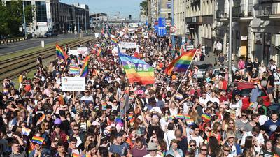 Parada Równości LGBT Warszawa geje lesbijki homoseksualizm