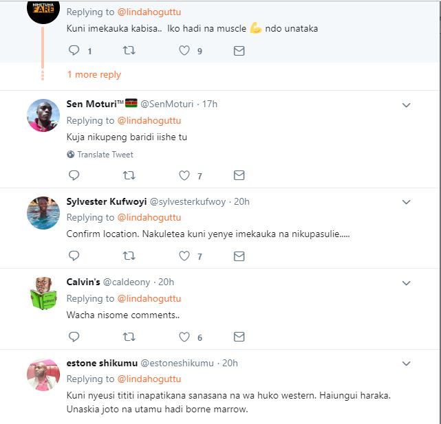 Reactions on Linda Oguttu's Tweet 
