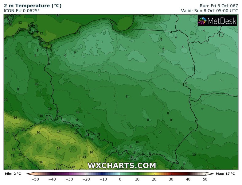 Temperatura od północy zacznie stopniowo spadać