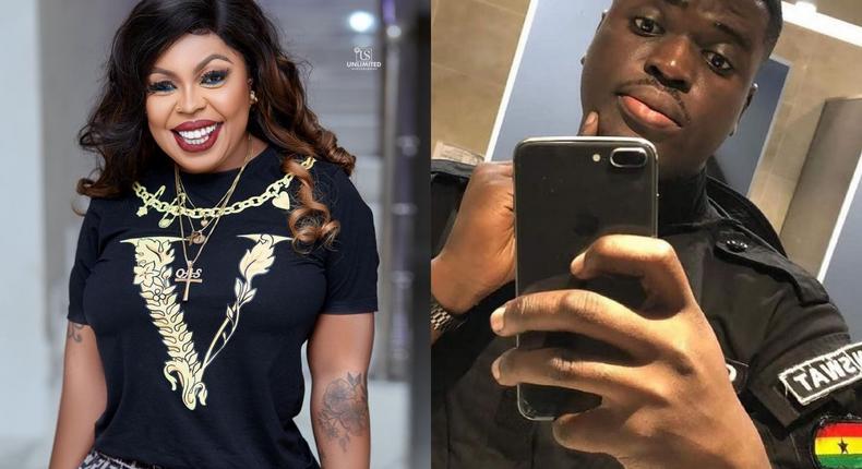 Afia Schwarzenegger and late police officer, Emmanuel Osei 