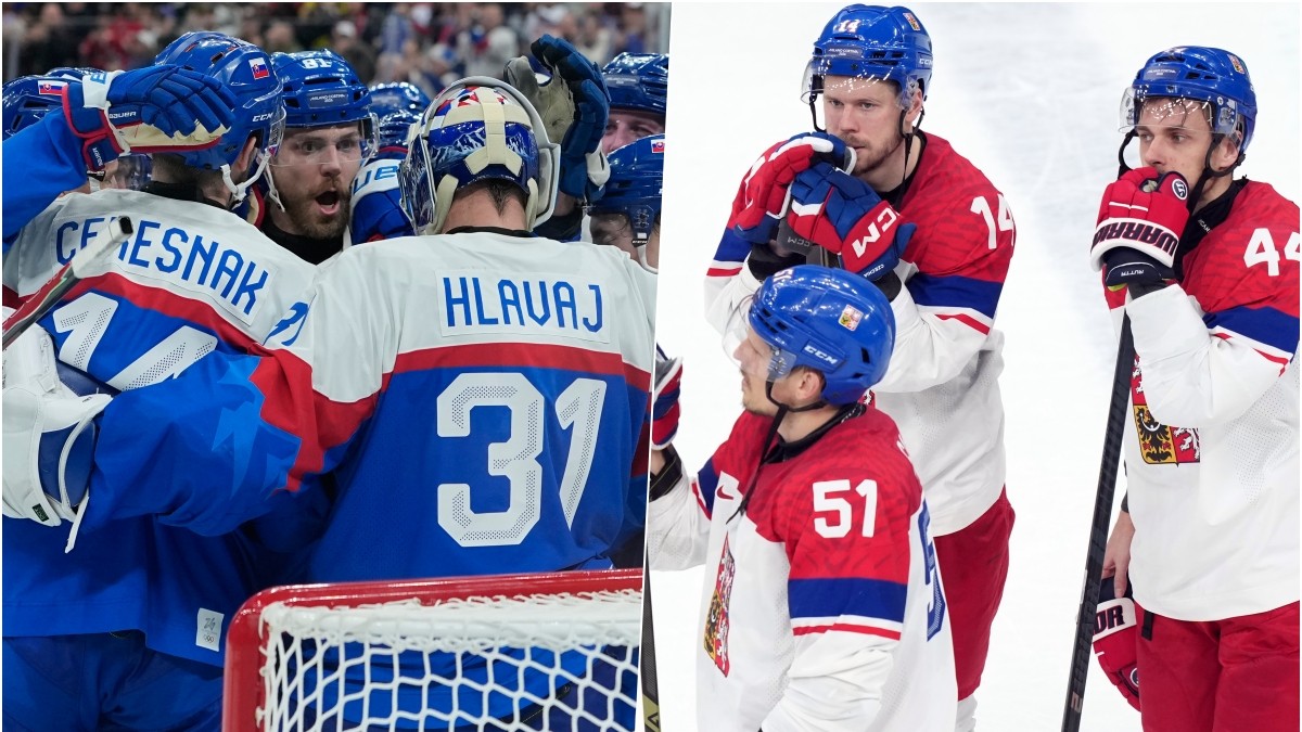 Slovenskí a českí hokejisti. 