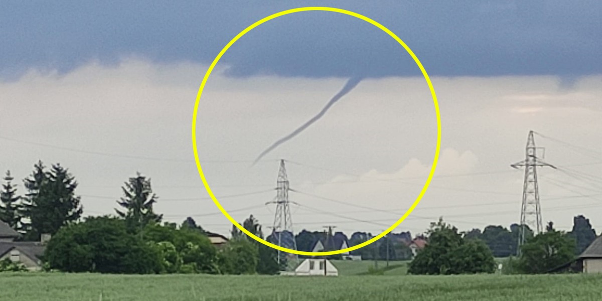 Burze i wichury na Lubelszczyźnie. Mieszkańcy zauważyli zalążek trąby powietrznej.