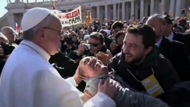 Papież Franciszek podczas uroczystości inauguracyjnych jego pontyfikatu