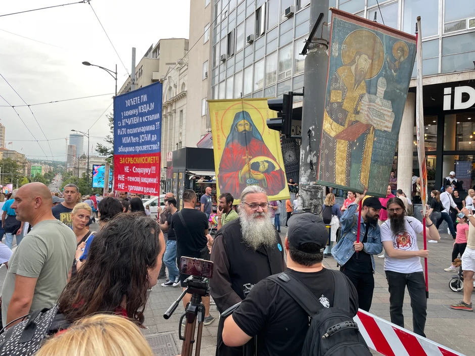 Raščinjeni monah Antonije, protest, Beograd (24.06)